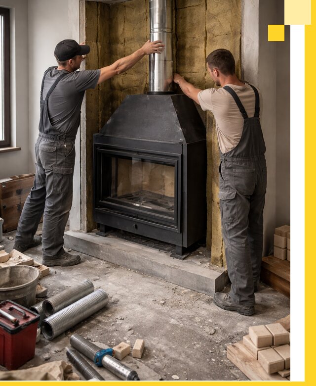 Изготовление и монтаж закрытых каминов в Элисте под ключ