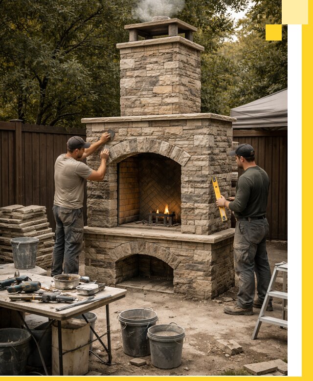 Проектирование и установка уличных каминов в Элисте