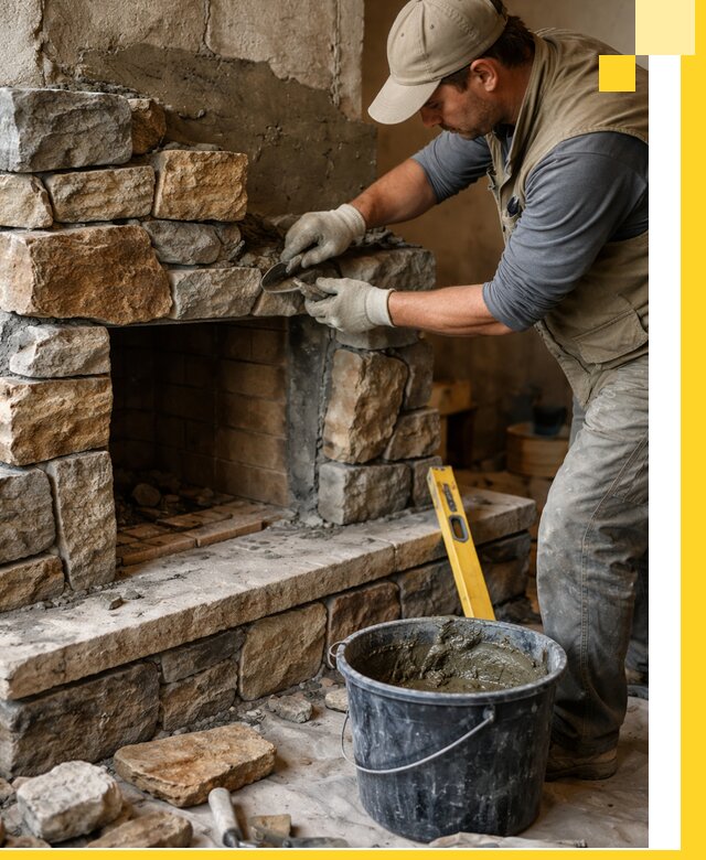 Изготовление и установка каменных каминов под ключ в Элисте