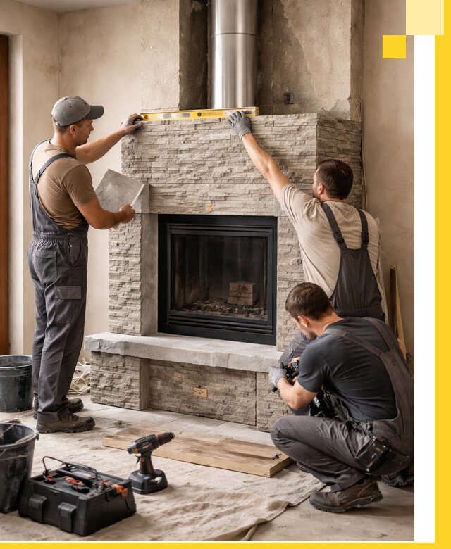 Профессиональный монтаж каминов под ключ в Элисте для дома