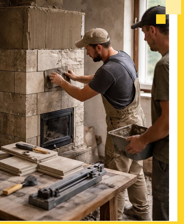 Профессиональная облицовка печей в Элисте: керамика и камень