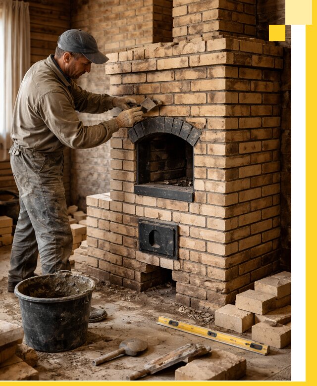 Кирпичные печи под ключ в Элисте: проектирование и кладка