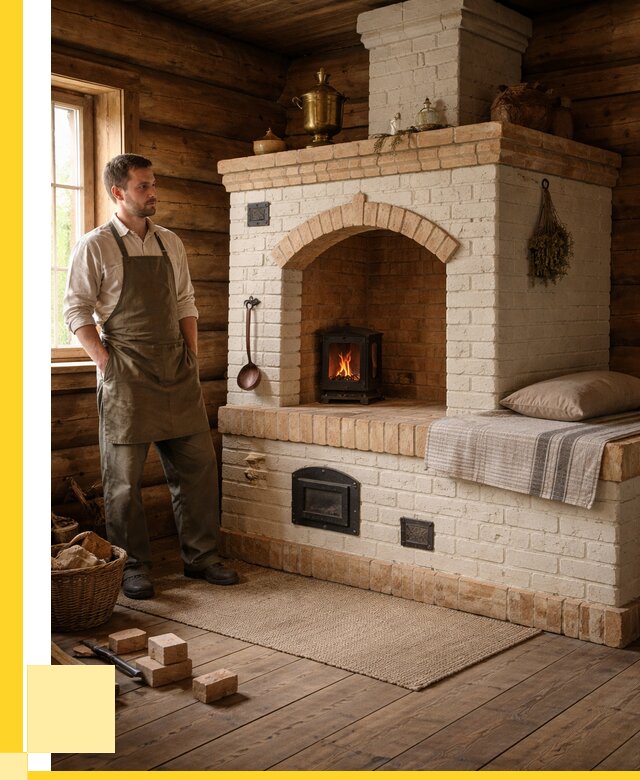 Русские печи с лежанкой под ключ в Элисте от 155340 р. ЭриданЭлс