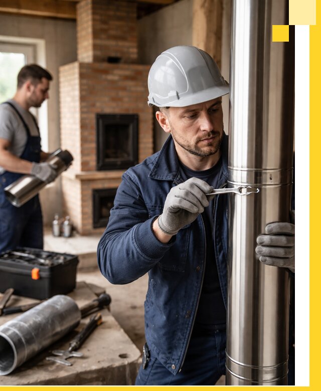 Профессиональный монтаж дымоходов для печей в Элисте