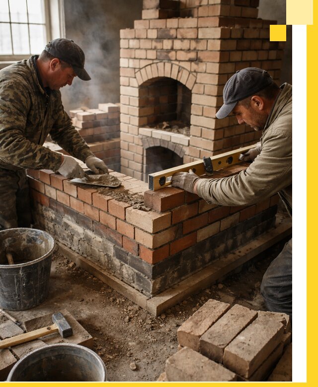 Изготовление и монтаж печей и каминов из кирпича в Элисте