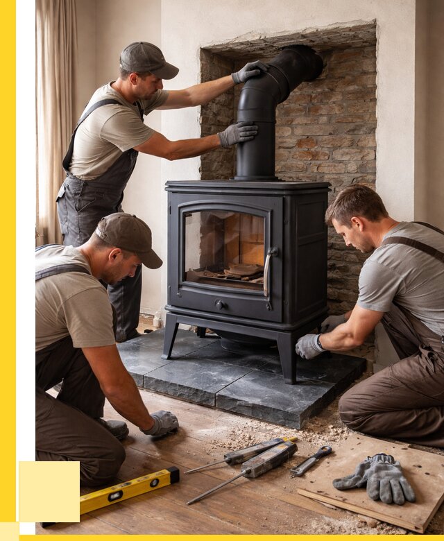 Монтаж печи камина в частном доме в Элисте от 25890 р. | ЭриданЭлс