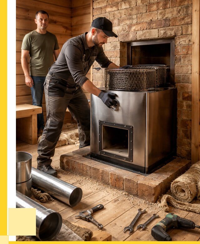 Монтаж банных печей под ключ в Элисте от 18641 р., ЭриданЭлс