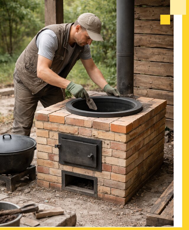 Изготовление и установка печей для казана в Элисте под ключ