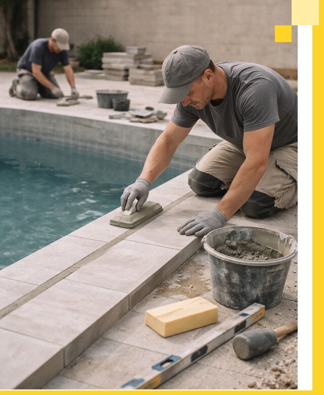 Отделка бассейнов в Элисте: декоративная отделка и гидроизоляция