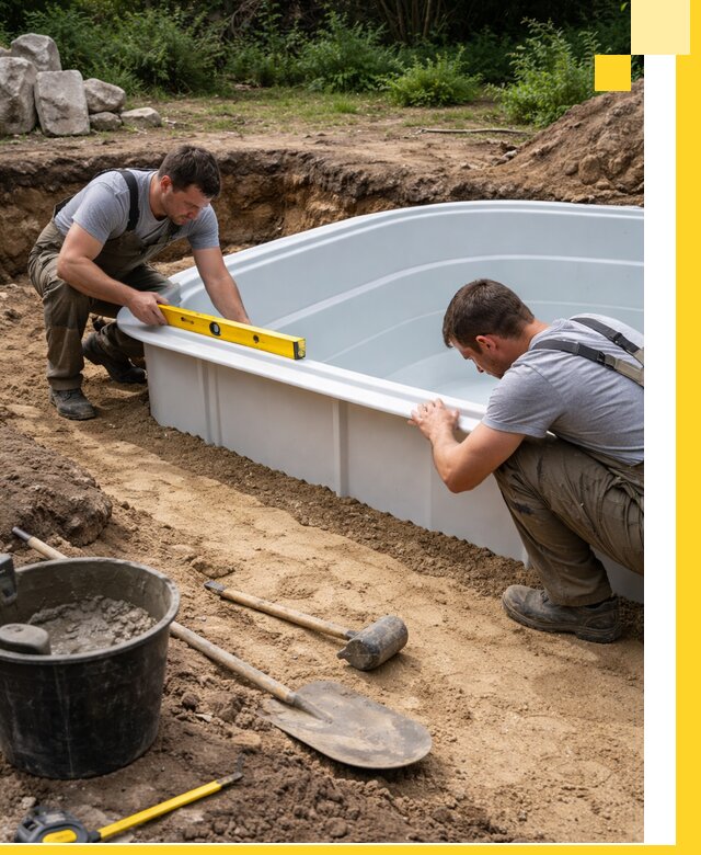 Производство и установка пластиковых бассейнов в Элисте под ключ