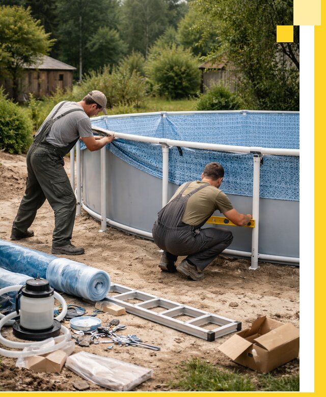 Установка и монтаж каркасных бассейнов в Элисте под ключ