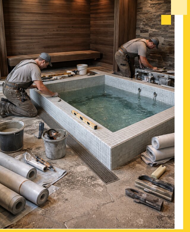 Установка и строительство бассейнов для сауны в Элисте