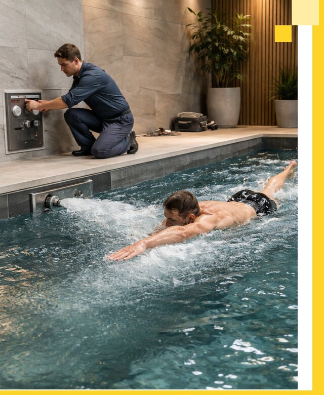 Проектирование и монтаж бассейнов с противотоком в Элисте