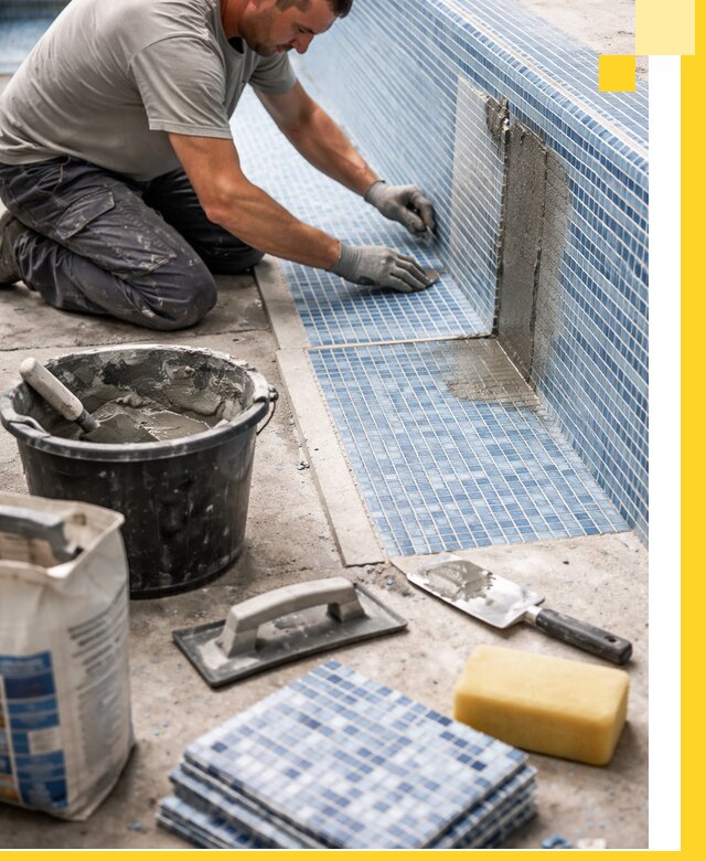 Укладка и ремонт мозаики для бассейнов под ключ в Элисте