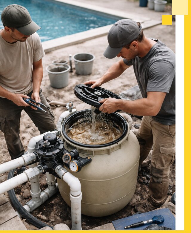 Установка и обслуживание песочных фильтров для бассейнов в Элисте