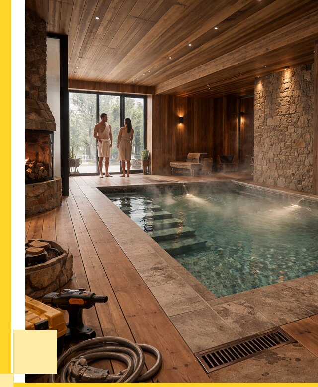 Проекты бань с бассейном под ключ в Элисте от 77670 р., ЭриданЭлс