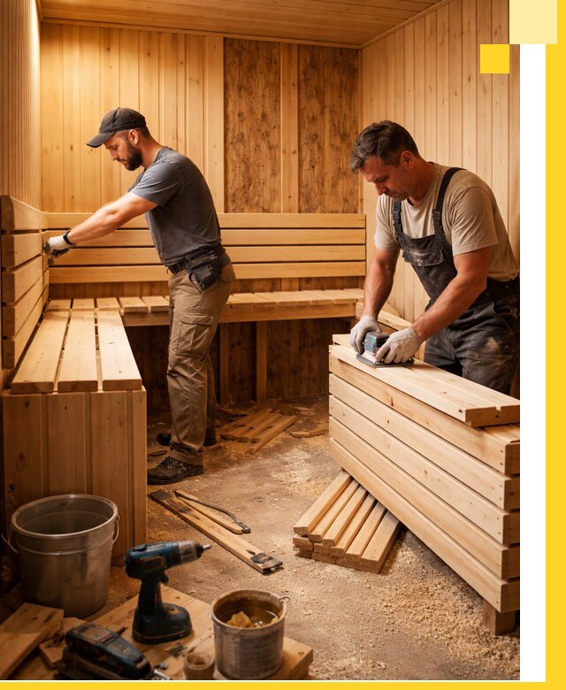 Профессиональный комплексный ремонт саун под ключ в Элисте