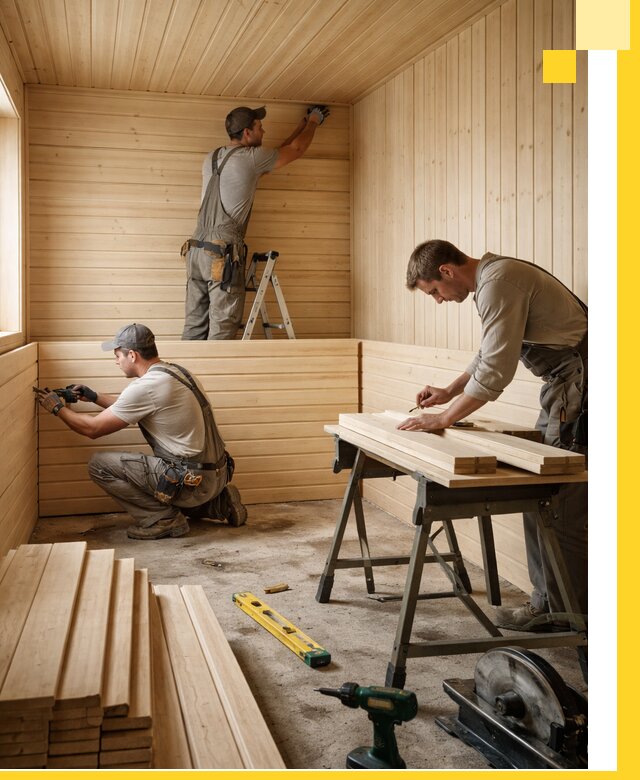 Обшивка саун в Элисте из натуральной древесины под ключ