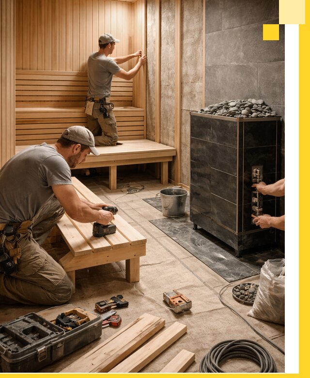 Дизайн и строительство интерьерных саун под ключ в Элисте