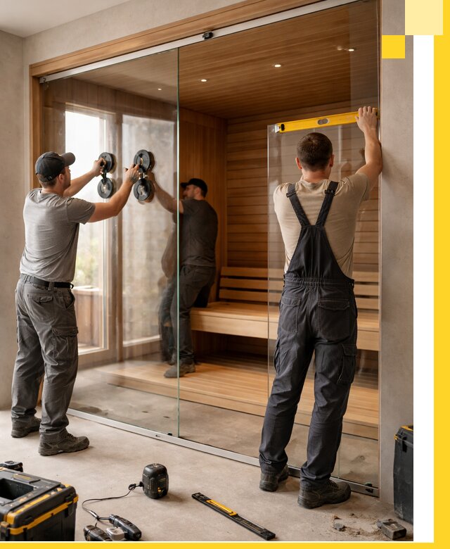 Производство и монтаж стеклянных саун под ключ в Элисте