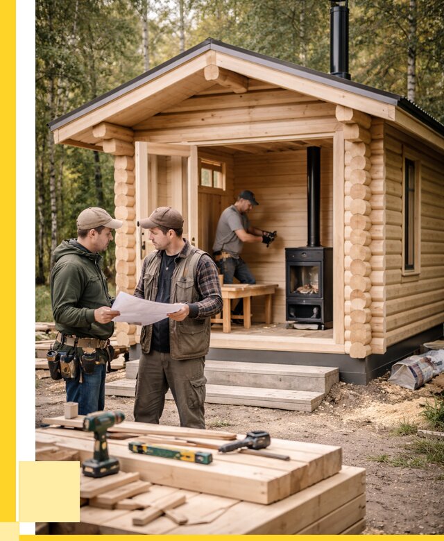 Монтаж бань под ключ в Элисте — от 207120 р. | ЭриданЭлс