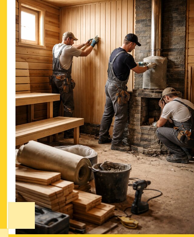 Ремонт бань под ключ в Элисте от 46602 р. | ЭриданЭлс