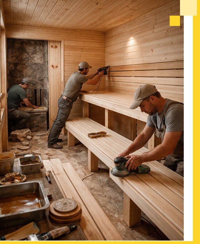 Профессиональная отделка бань в Элисте под ключ, с гарантией