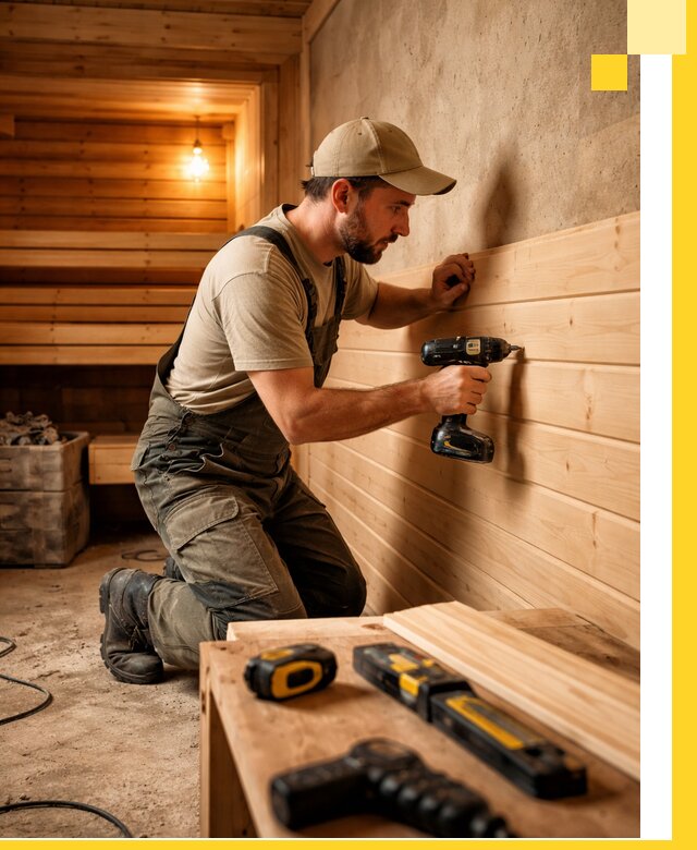 Профессиональная внутренняя отделка бани в Элисте под ключ