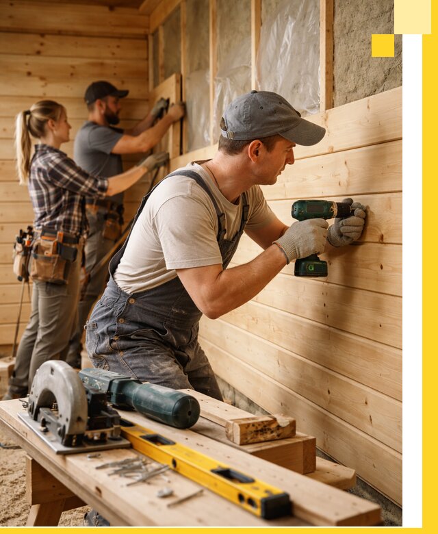 Обшивка бань под ключ в Элисте: отделка стен и потолков