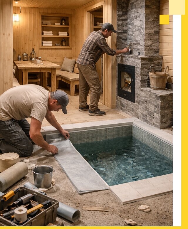 Строительство бань с комнатой отдыха под ключ в Элисте