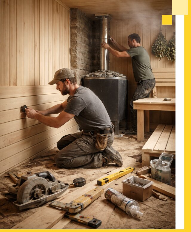 Полное строительство и оснащение парных под ключ в Элисте