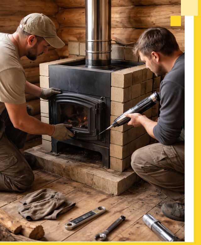 Монтаж и установка печи в бане под ключ с гарантией в Элисте