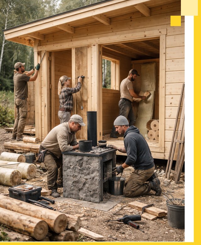 Купить баню под ключ в Элисте строительство монтаж отделка