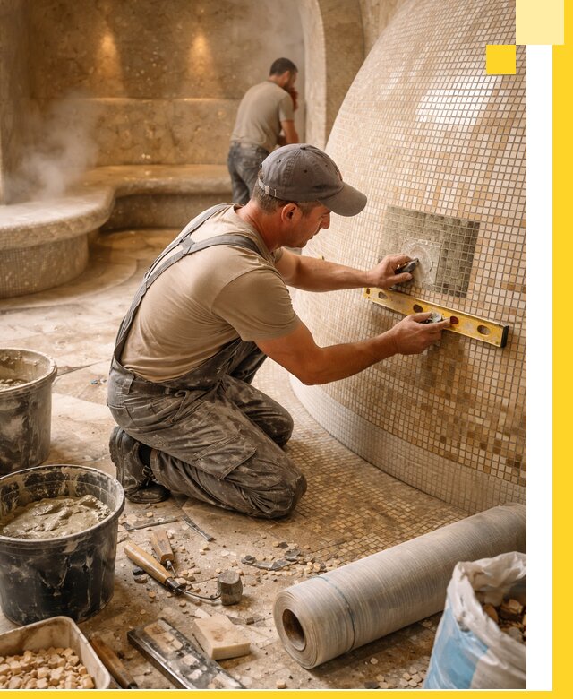 Хамам под ключ в Элисте: проектирование, строительство, отделка