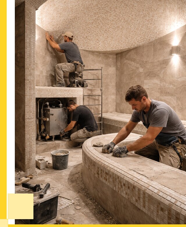 Монтаж хамамов под ключ в Элисте от 258900 р. ЭриданЭлс