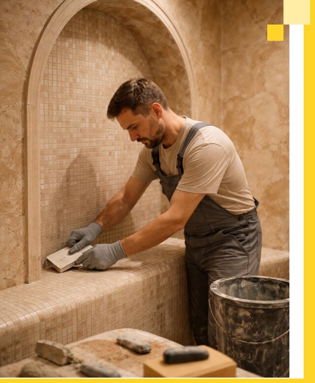 Профессиональная отделка хамамов с мозаикой под ключ в Элисте