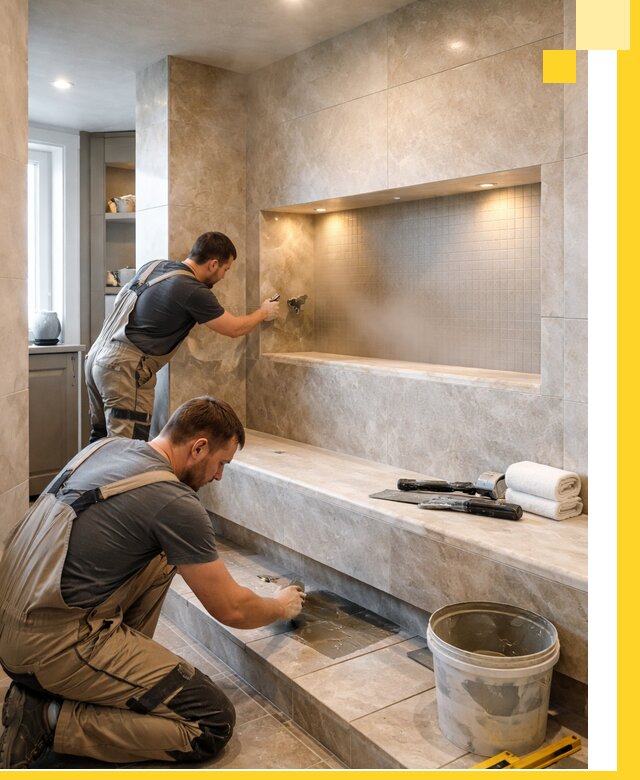 Профессиональное строительство хамама в квартире в Элисте