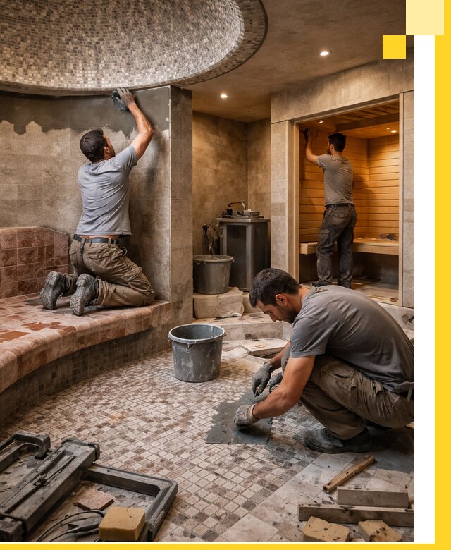 Проект и строительство хамама бани и сауны под ключ в Элисте