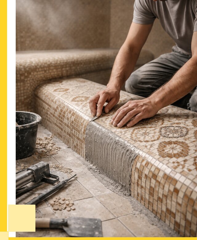 Плитка для хамама под ключ в Элисте от 3625 р. | ЭриданЭлс