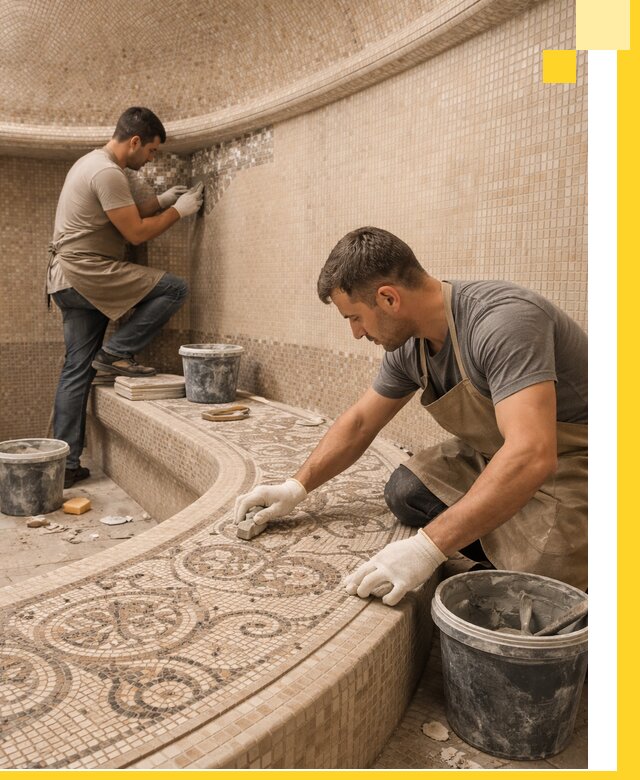 Плитка для хамама в Элисте, укладка, подбор и поставка