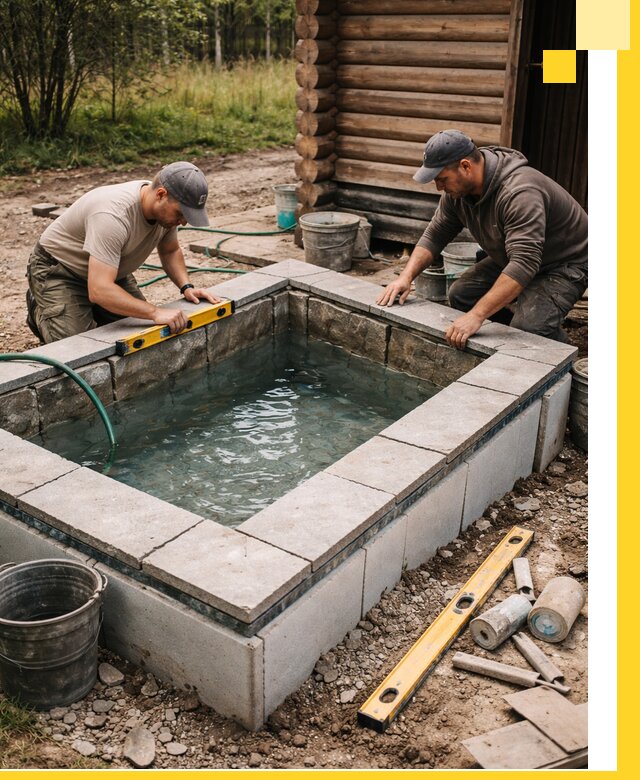 Изготовление и установка холодных купелей под ключ в Элисте